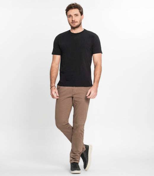 Camiseta Masculina Plus Size Meia Malha Diametro Preto