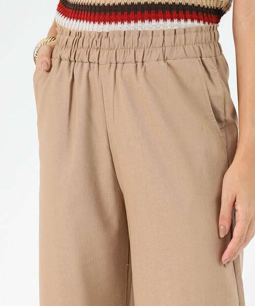 Calça Pantacourt Feminina Clochard Marisa Marrom