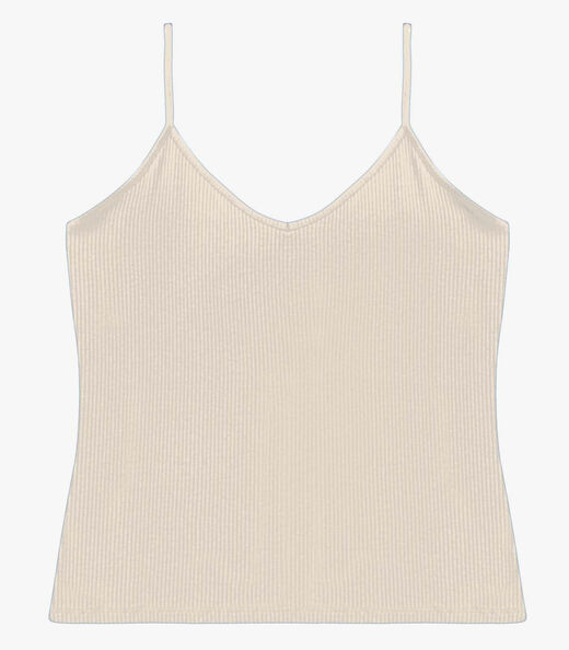 Image_Blusa De Alça Feminina Canelada Rovitex Bege