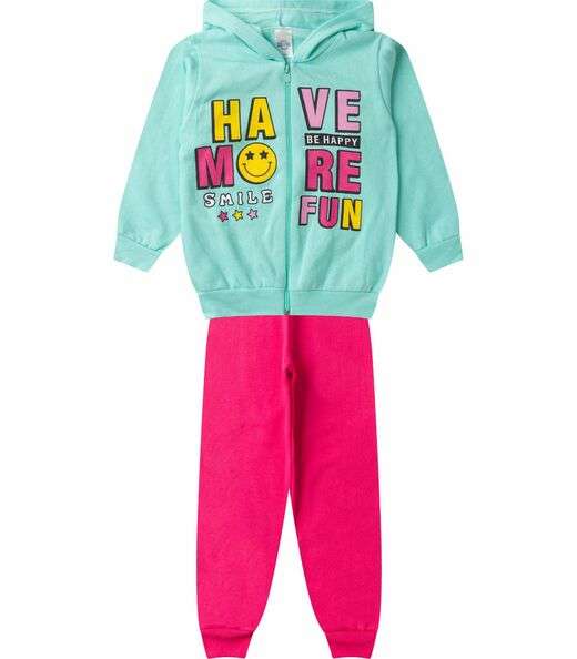 Image_Conjunto De Moletom Infantil Com Capuz Kappes Verde