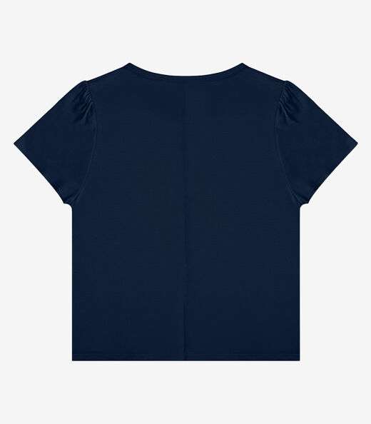 Blusa Feminina Em Visco Tricot Infinita Cor Azul