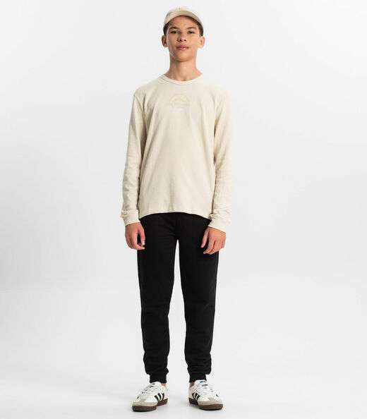 Camiseta Juvenil Manga Longa Masculina Minty Bege