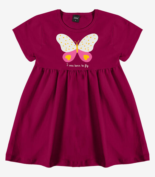 Vestido Infantil em Molecotton Select Rosa