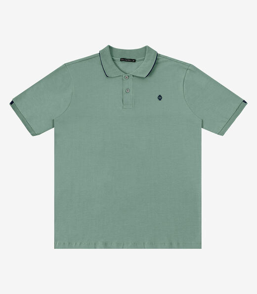 Camisa Polo Masculina Cotton Leve UV Diametro Verde