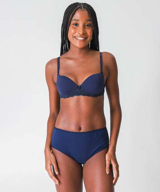 Kit 2 Calcinhas Alta Marisa Branco