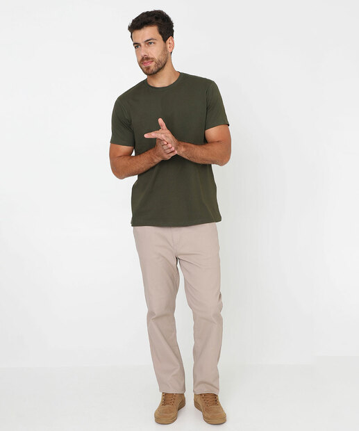 Camiseta Masculina Básica Marisa Verde
