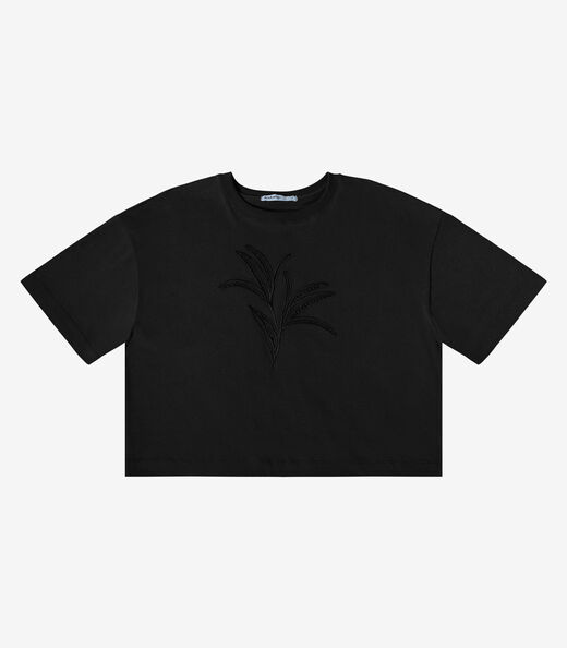 Blusa Feminina Com Bordado Endless Preto