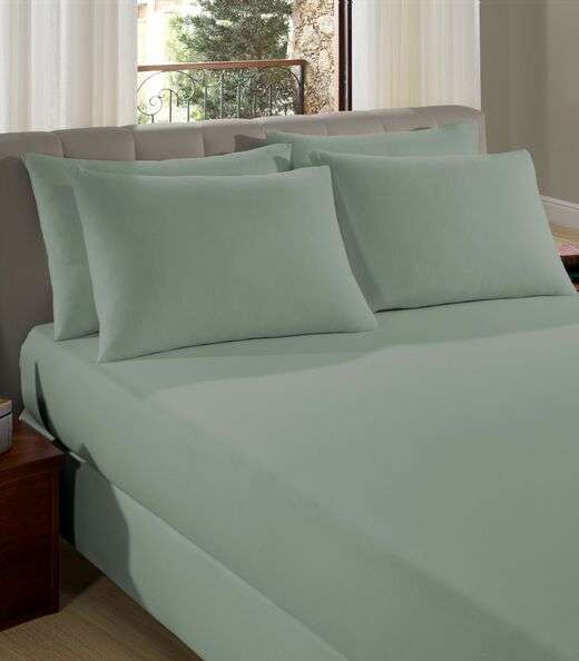 Image_Lençol Solteiro Premium Fio Penteado Liso Vivaldi Verde