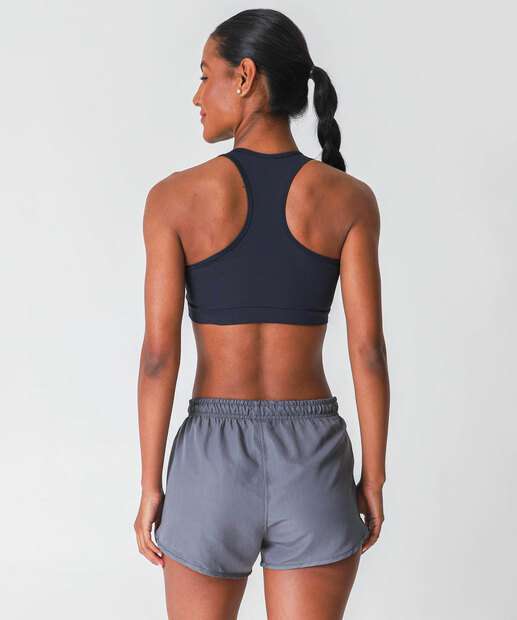 Short Feminino Fitness Amarração Marisa Cinza