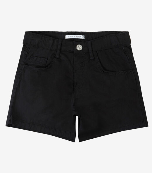 Short Infantil Jeans Com Bolsos Select Preto