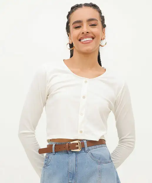 Cinto Feminino Fivela Marisa Marrom