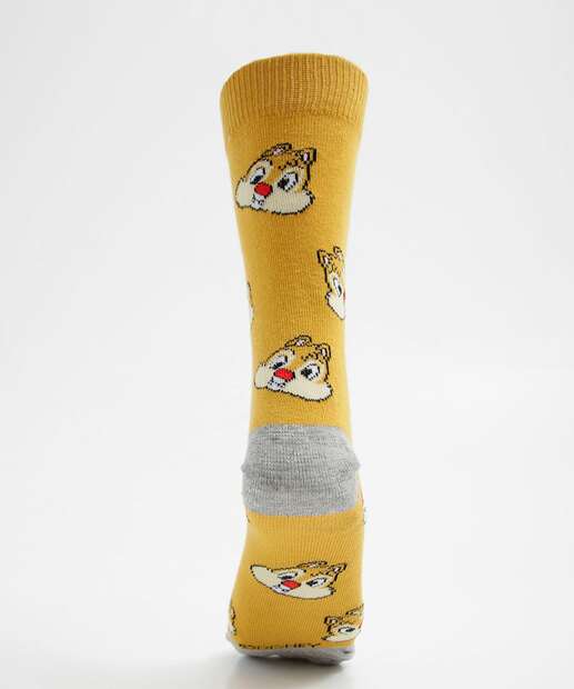 Meia Cano Longo Feminina Estampa Tico E Teco Disney