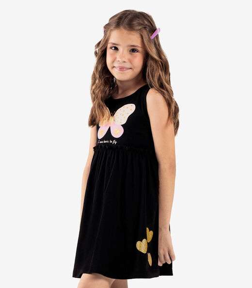 Vestido Infantil Rovi Kids Preto