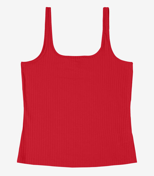 Regata em Ribana Canelada Rovitex Vermelho