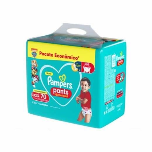 Image_Kit 4 Fraldas Infantil Pants Pampers Ajuste Total Xxxg 18 A 27Kg 70 Unidades cad