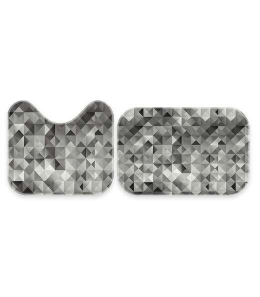 Jogo De Tapetes Para Banheiro Wevans Cinza