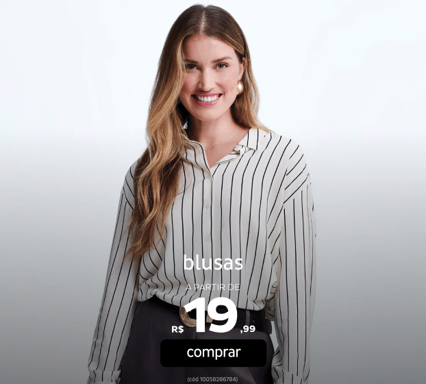 Blusas a partir de R$19,99