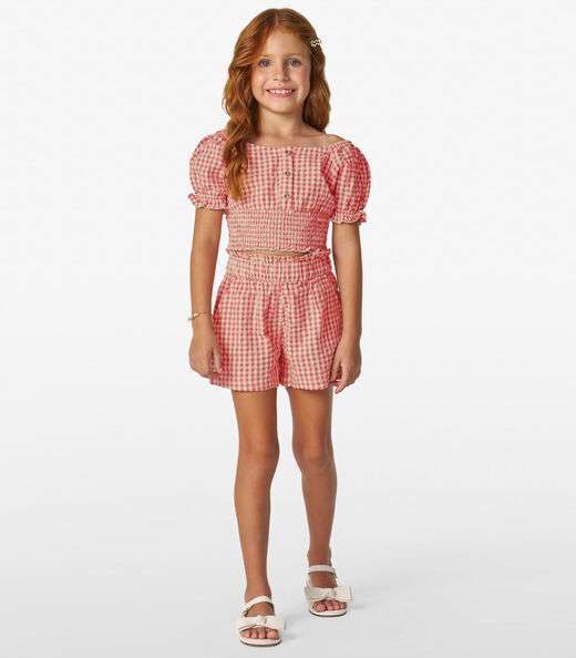 Conjunto Menina Blusa com Shorts Trick Nick Laranja