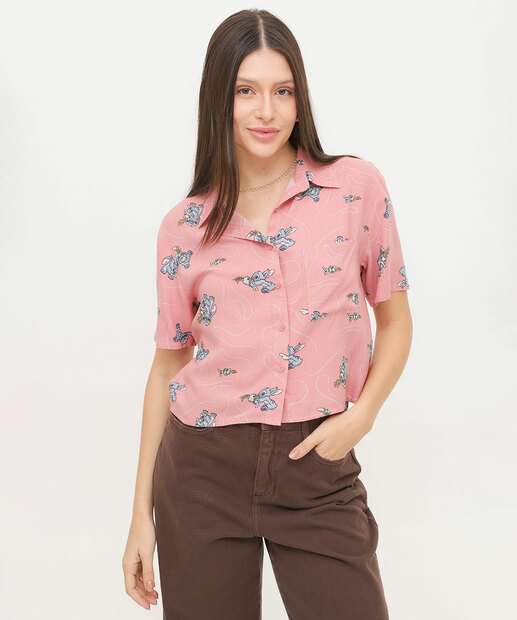 Image_Camisa Cropped Feminina Stitch Disney