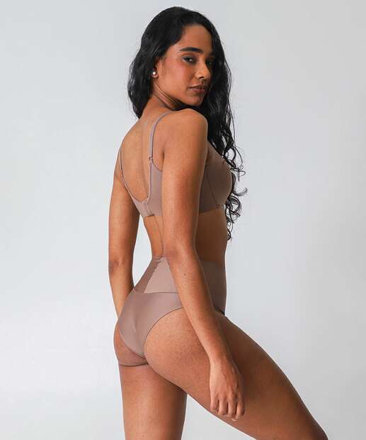 Calcinhas Cintura Alta DelRio Marrom