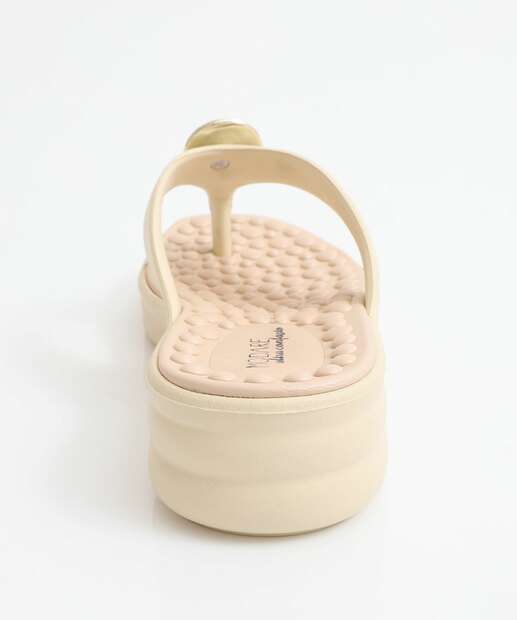 Tamanco Feminino Flatform Tiras Modare Off White