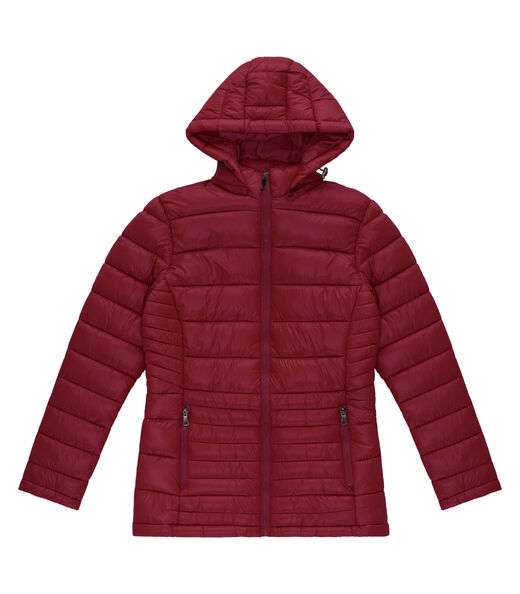 Jaqueta de Microfibra Feminina com Capuz Endless Vermelho