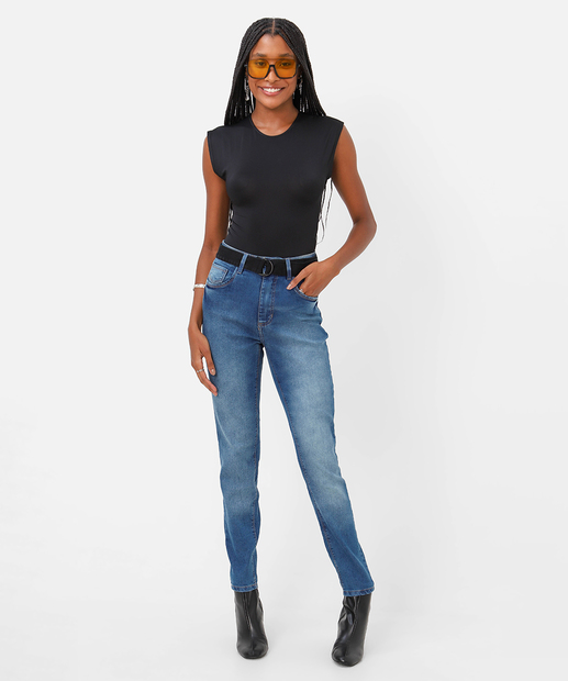 Image_Calça Jeans Skinny Feminina Bolsos Marisa Azul