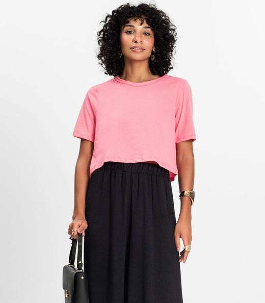 Blusa Cropped Lisa Select Rosa