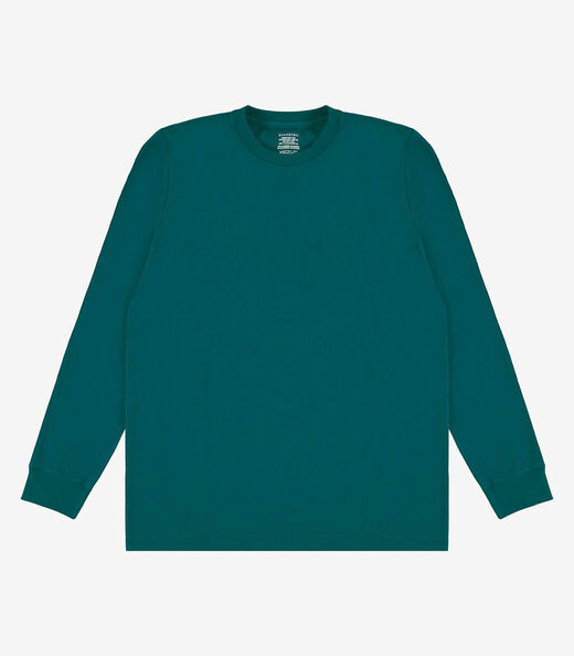 Image_Camiseta Manga Longa Meia Malha Básico Diametro Verde