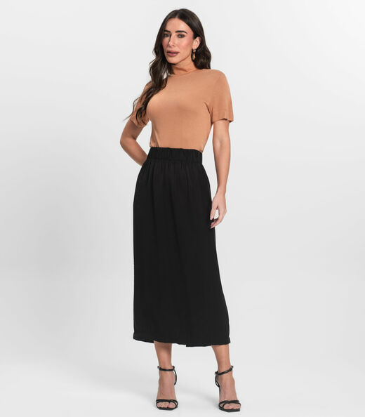 Blusa Feminina Gola Alta ViscoTrico Básica Endless Marrom