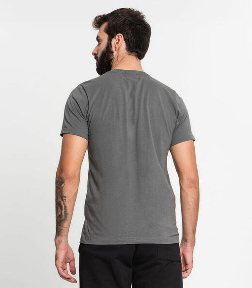 Camiseta Meia Malha Básica Masculina Kohmar Cinza