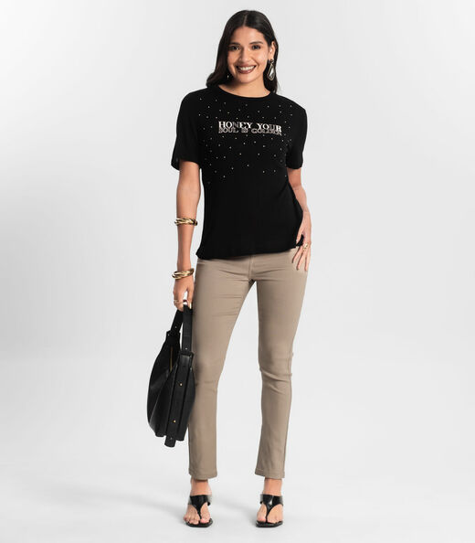 Blusa Visco Tricot Feminina Rovitex Preto