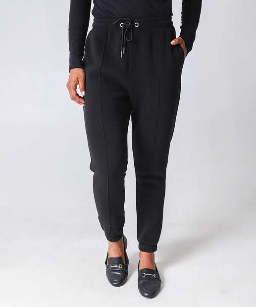Calça Moletom Feminina Frizo Marisa Preto