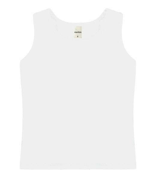 Regata Básica Infantil Feminina Rovitex Kids Branco