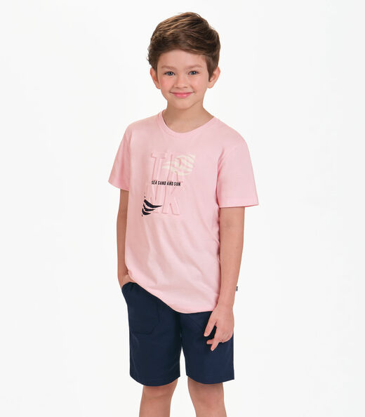Image_Conjunto Camiseta com Bermuda Menino Trick Nick Rosa