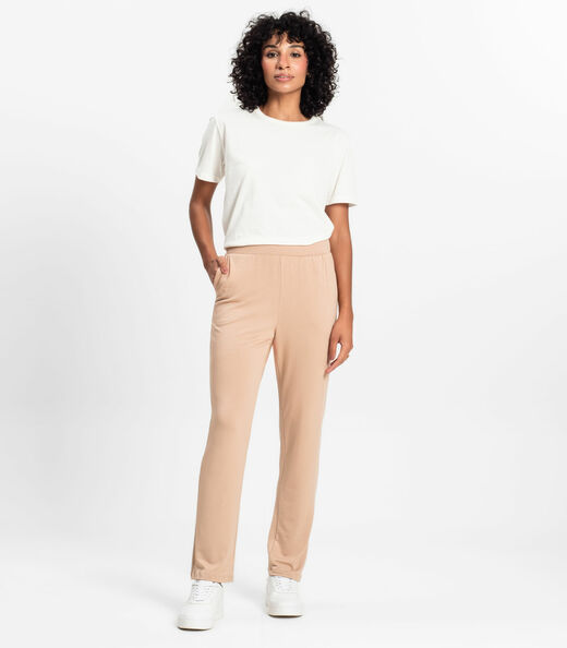 Calça Feminina em Molecotton de Viscose Rovitex Marrom