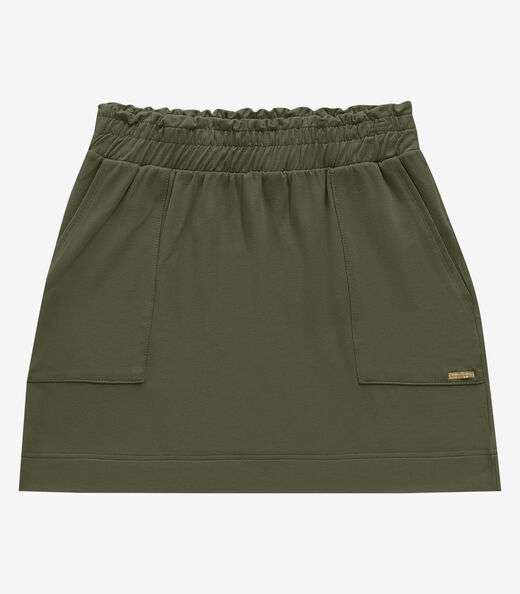 Saia Curta Feminina Molecotton de Viscose Rovitex Verde