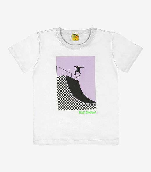 Camiseta Infantil Masculina Rovi Kids Branco