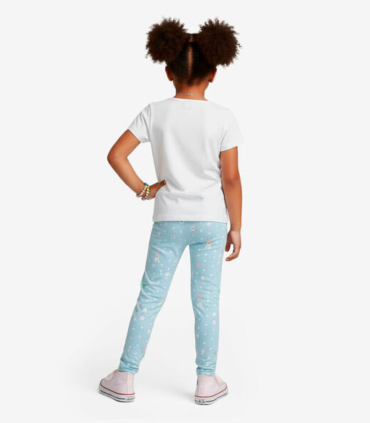 Legging Infantil Em Cotton Select Azul