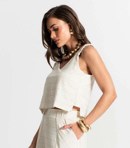 Regata Feminina Listrada Endless Bege