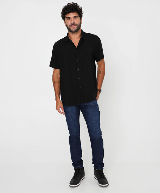 Image_Calça Masculina Jeans Slim Bolsos Gangster Azul
