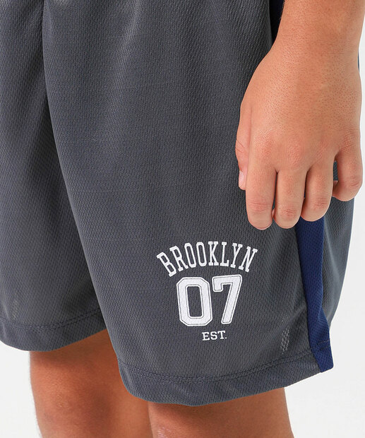 Bermuda Juvenil Esportiva Marisa Cinza Tam 10 a 16