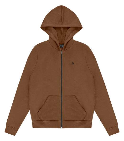 Jaqueta Masculina Plus Moletom Premium Diametro Marrom