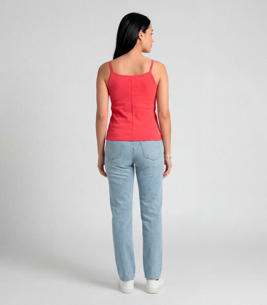 Blusa Feminina Com Alça  Fina Infinita Cor Rosa