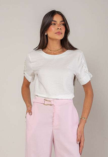 Image_Blusa Alfaiataria Com Botões Na Manga Branco Salvatore