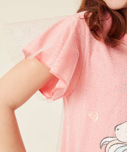  Vestido Infantil Fantasia Tule Unicórnio Marisa Tam 4 a 10