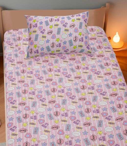 Jogo De Cama Solteiro Kids Doce Vida Rosa