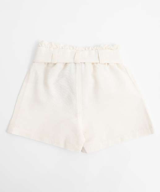 Short Infantil Sarja Clochard Marisa Tam 1 a 3 Off White