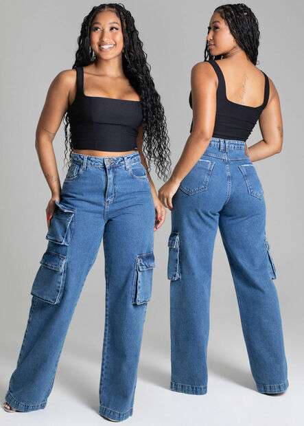Calça Jeans Sawary Wide Leg - 277474