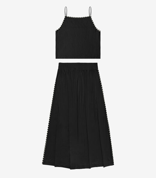 Image_Conjunto Feminino Blusa Com Saia Midi Endless Preto